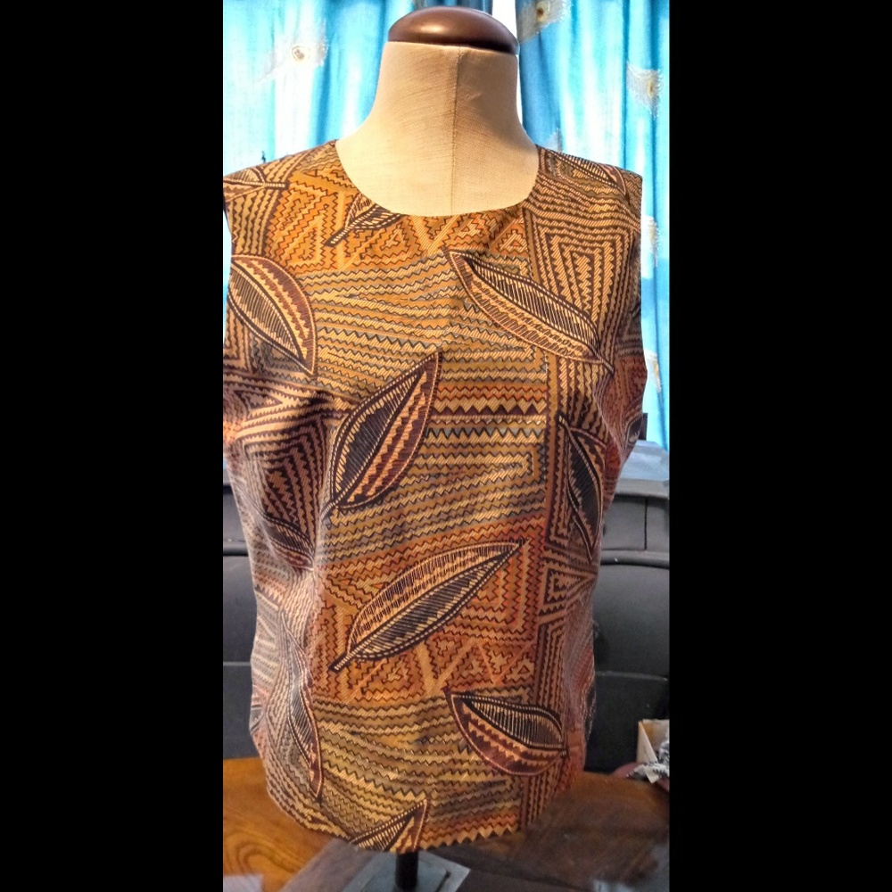 Spenser Jeremy Silk sleeveless "safari" top